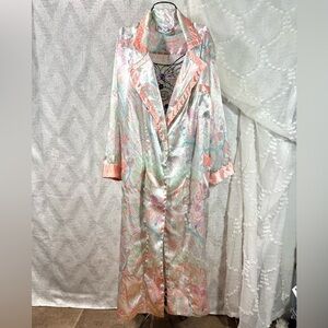 Vintage Sarah spencer silky floral print robe size L